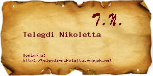 Telegdi Nikoletta névjegykártya